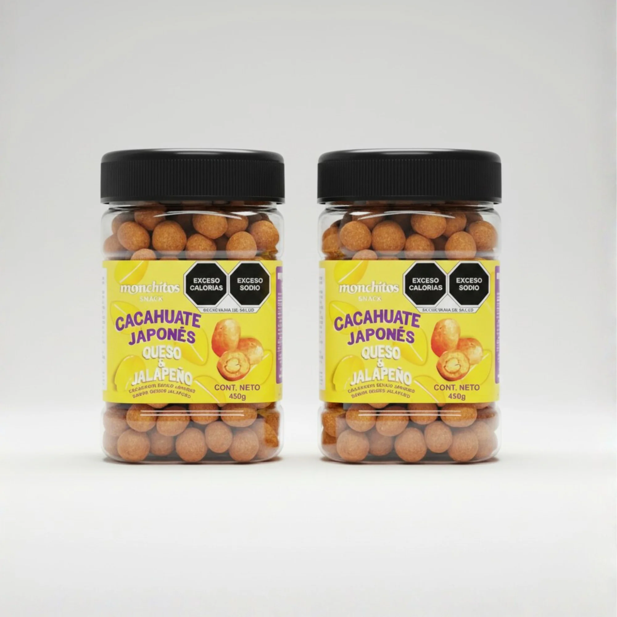 Cacahuate Japonés Queso Jalapeño (450 grs. - 2 pz.)